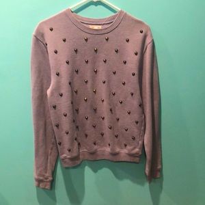 Vintage Spiked Gray/Blue Sweater